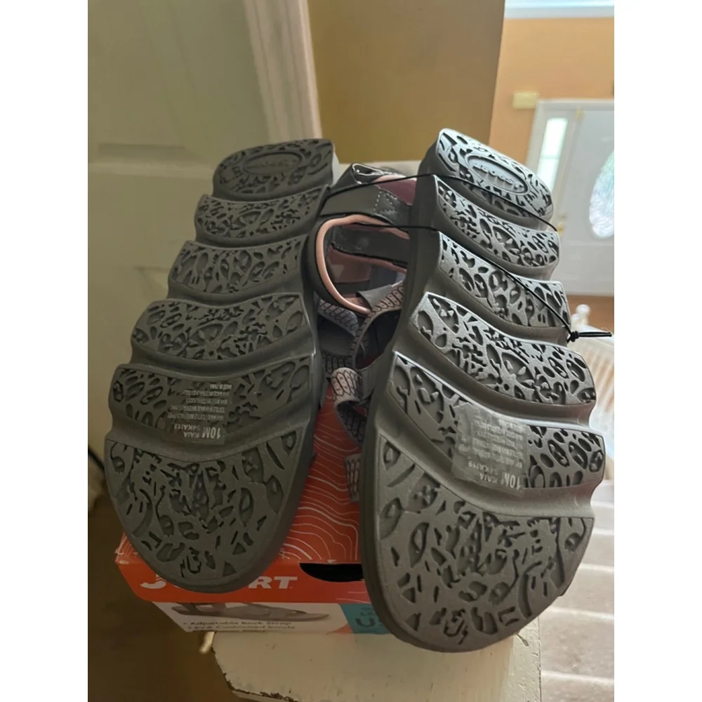 NIB Jsport Kaia Grey Pink Sandals Women Size 10